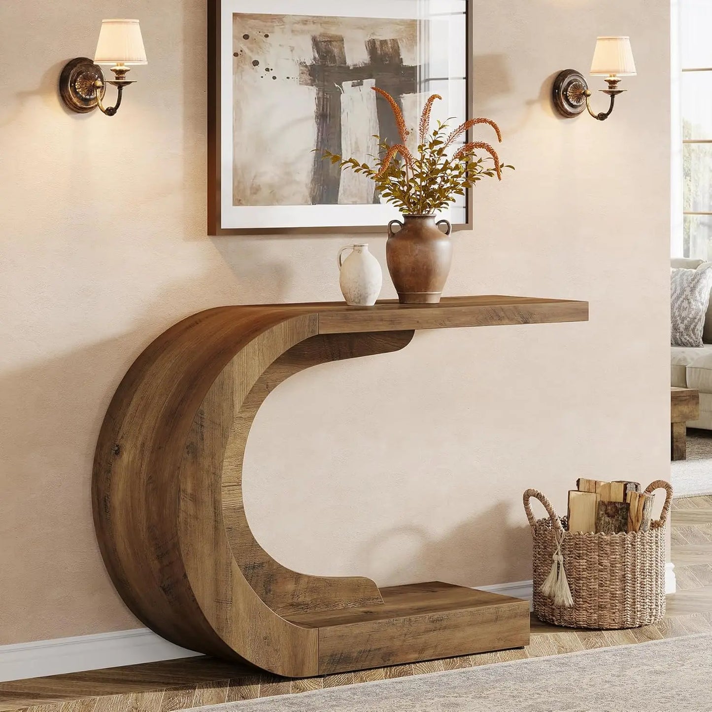 LITTLE TREE 43.3" Modern Console Entryway Table
