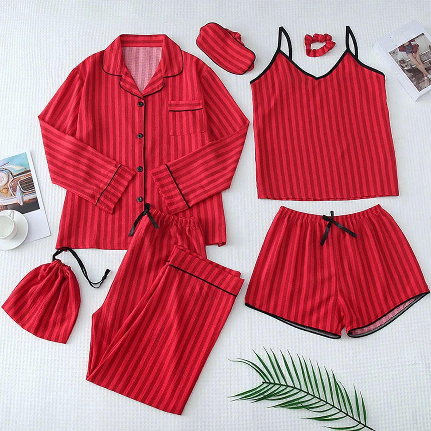 Women's Pajamas 7 Piece Set