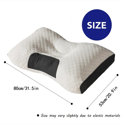 2pcs Massage Neck Pillows Adjustable Ergonomic Orthopedic Contour Support
