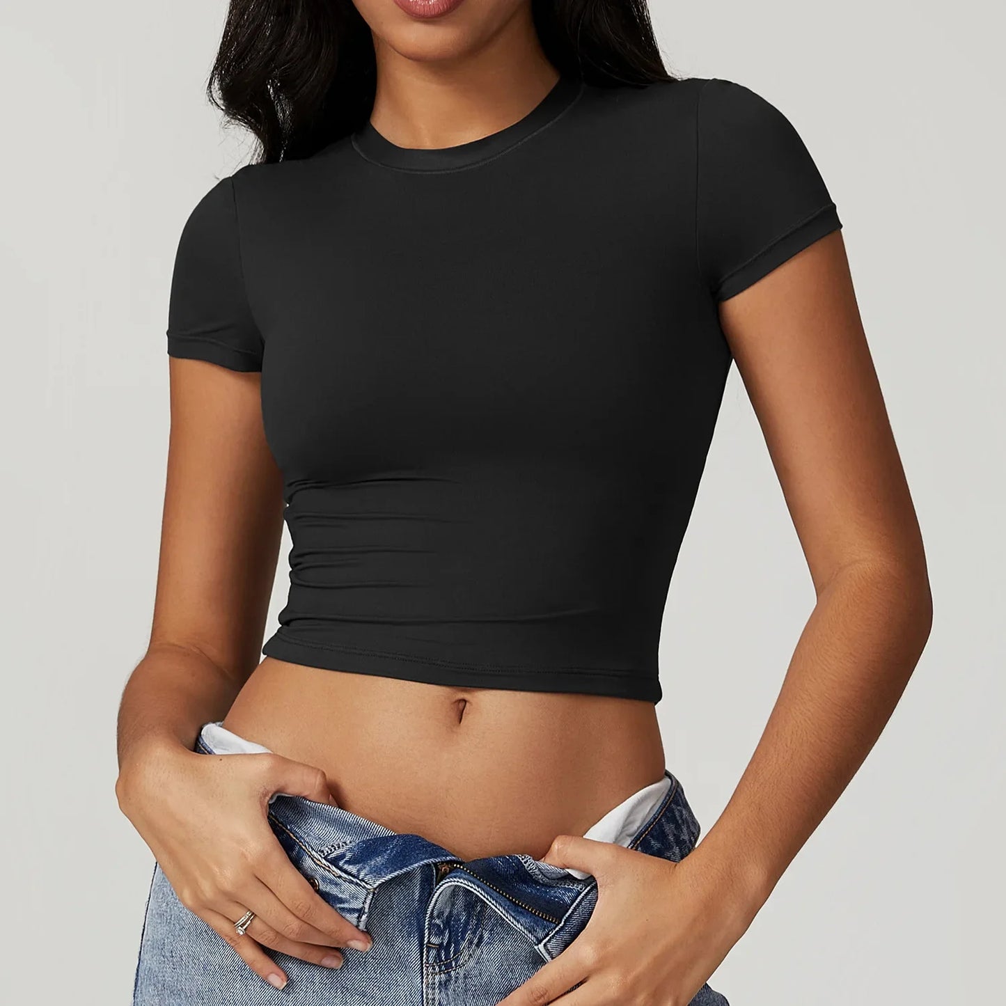 Tight Fitting Sports T-shirt Quick Drying Short Sleeved
