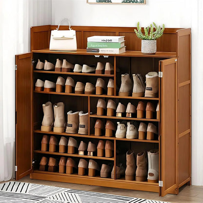 8-Tier Shoe Cabinet with Doors