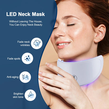 Neck LED Mask 7 Colors Photon Skin Tightening