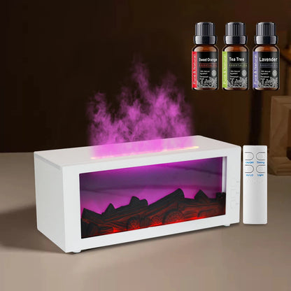 Ultra-Quiet Fireplace Essential Oil Diffuser