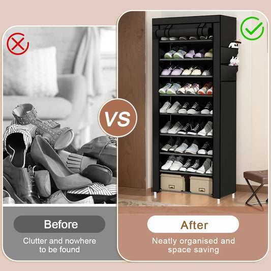 10 Layers Shoes Cabinet with Cover