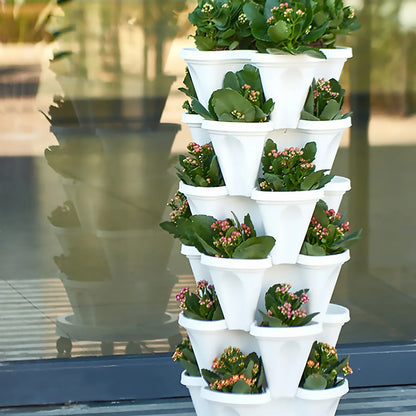 5-Layer Stackable Vertical Plant Flower Pots - Ideal For Herb Garden