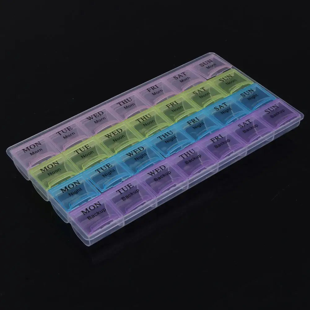 28-Compartment Medicine Tablet Dispenser