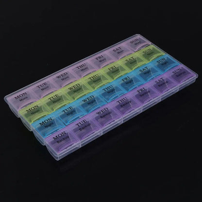 28-Compartment Medicine Tablet Dispenser