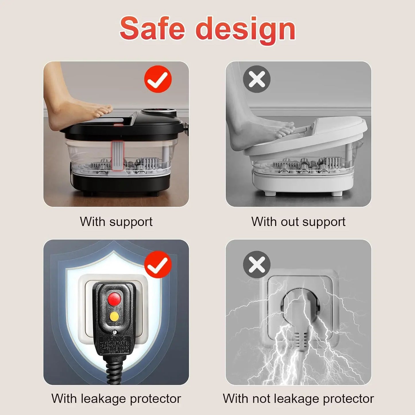 Collapsible Heated Foot Spa With Massage