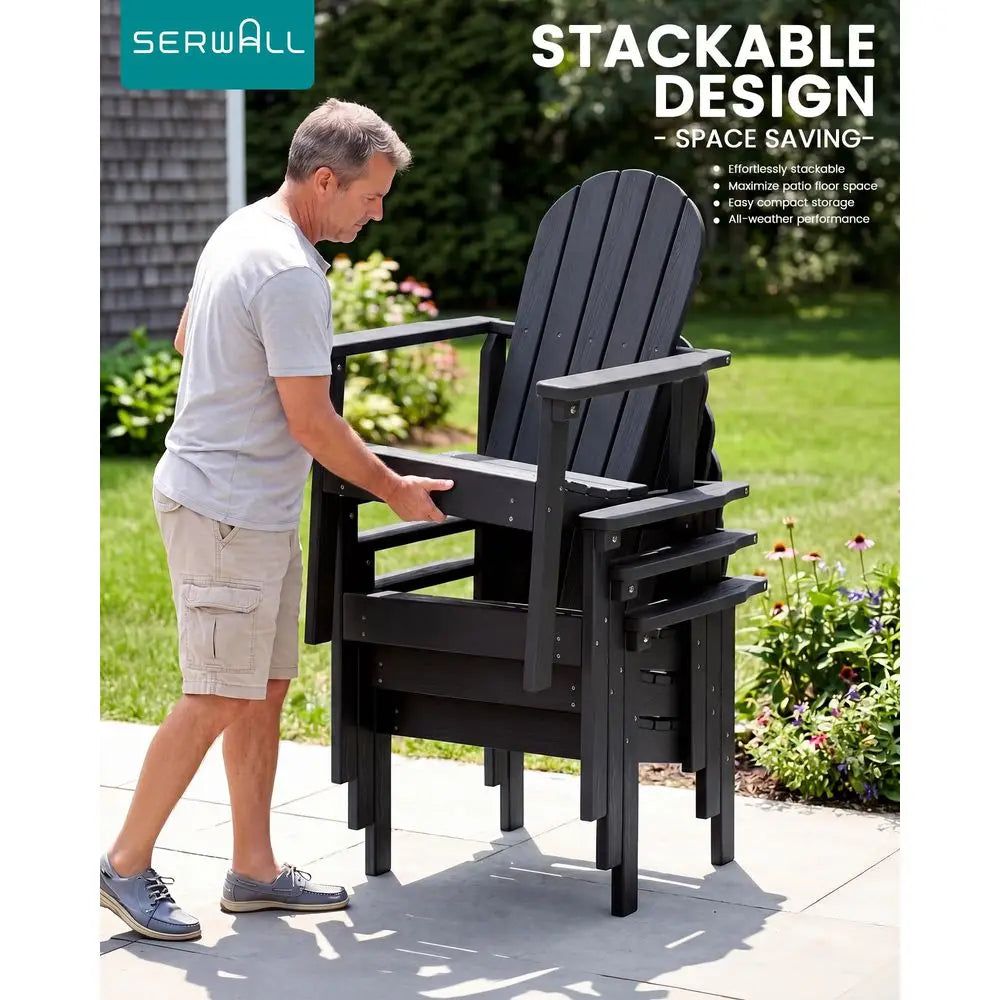 Stackable Modern Adirondack Chairs Set of 4