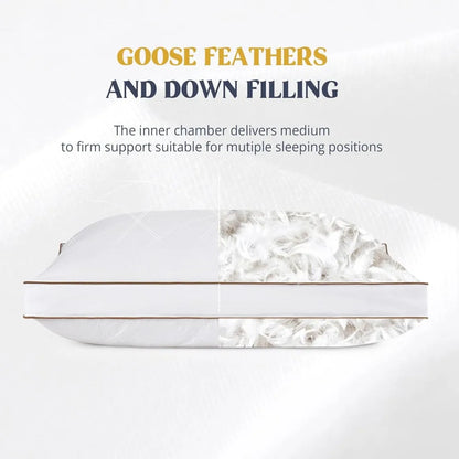 Goose Feather and Down Pillow Set of 2