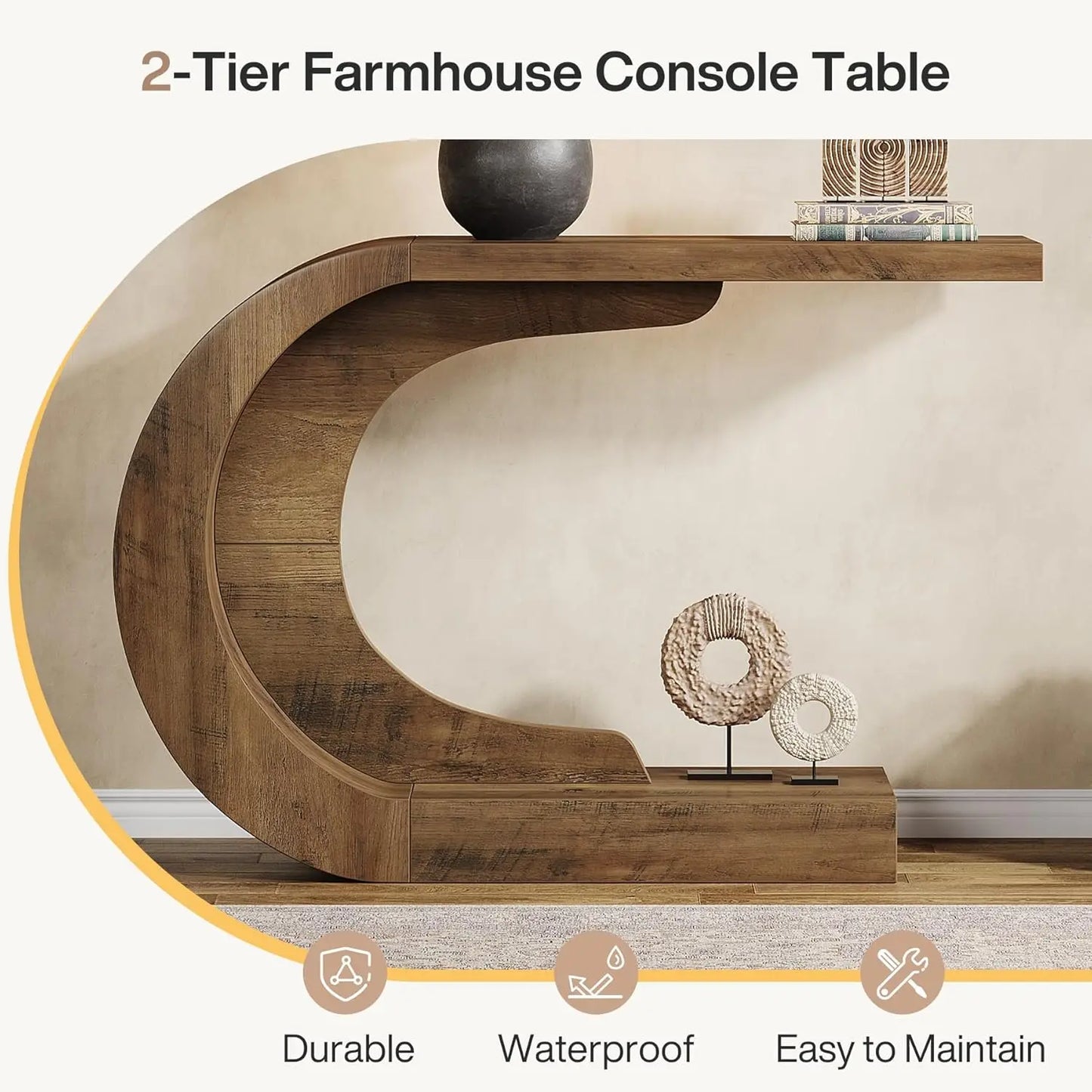 LITTLE TREE 43.3" Modern Console Entryway Table