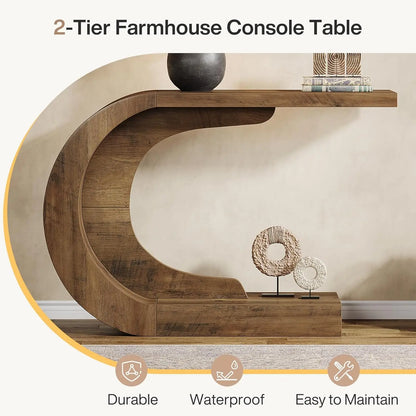 LITTLE TREE 43.3" Modern Console Entryway Table