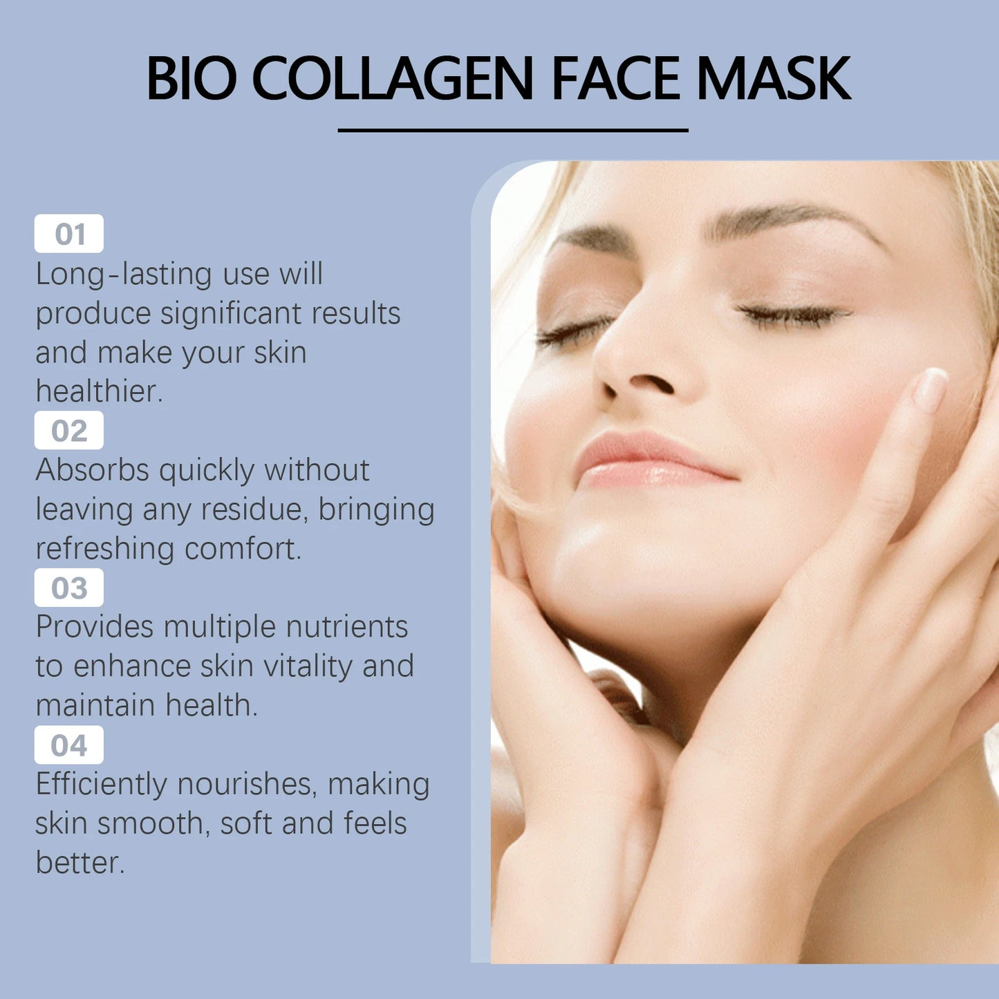 Collagen hydrating facial mask
