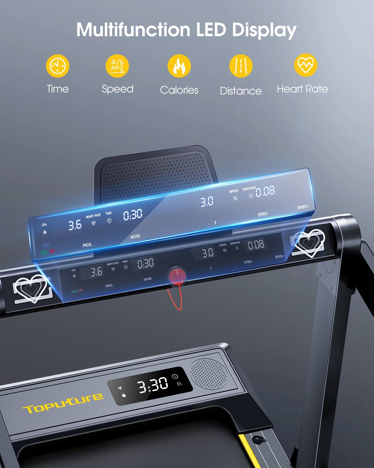 Toputure TP5 2-in-1 Foldable Treadmill