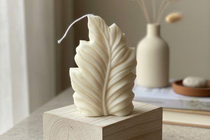 Minimalist Feather Sculpture Candle – Hand-Poured Soy Wax | 15 Scents